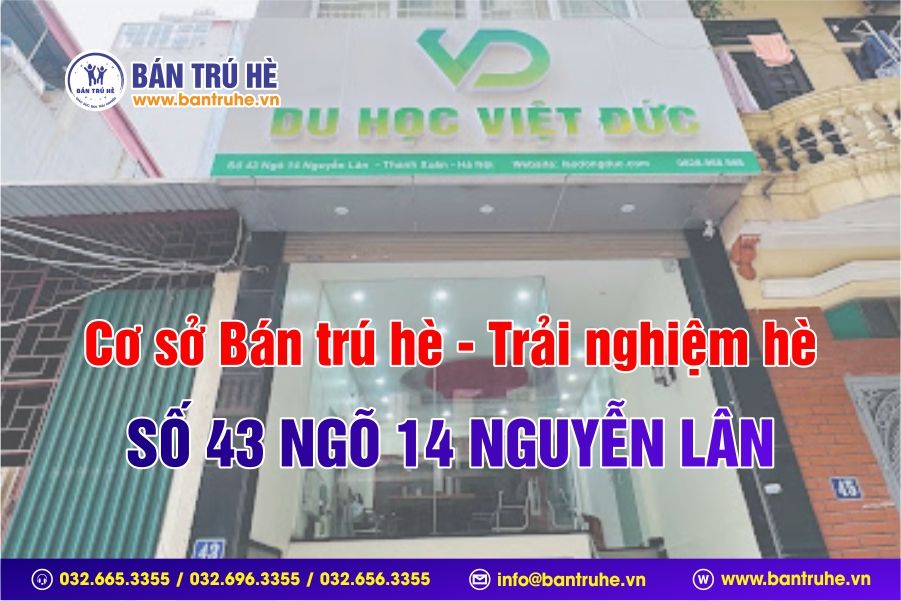 Cơ sở Bán trú hè - Trải nghiệm hè tại 14 Nguyễn Lân - Phương Liệt- Thanh Xuân