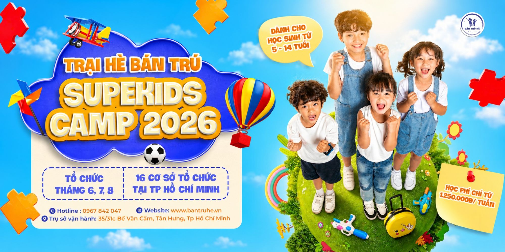 Địa điểm tổ chức Bán trú hè 2026 tại Tp Hồ Chí Minh